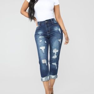 Brand new distressed boyfriend jean